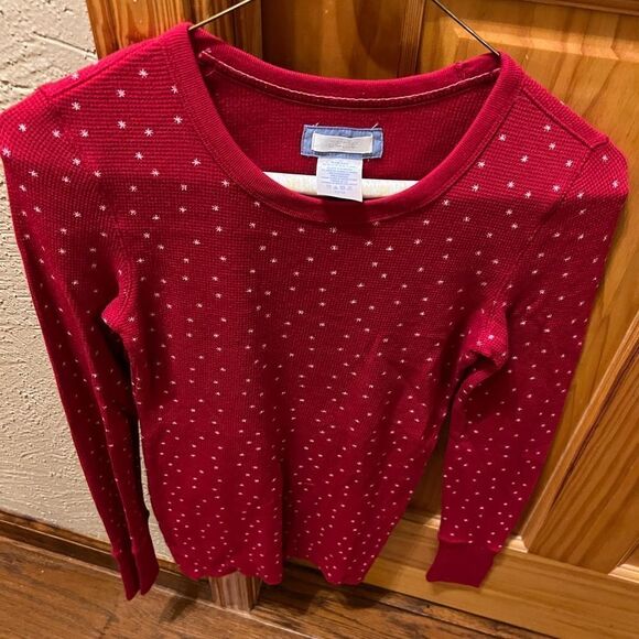 aerie Tops - Vintage Aerie red waffle knit thermal size xs